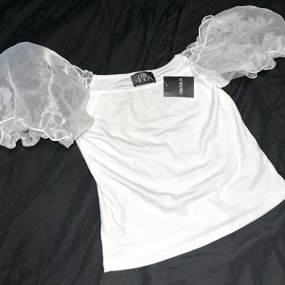 Organza sleeve top